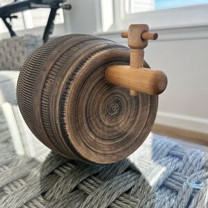 Vintage McCoy USA Pottery Whiskey Wine Barrel w/ Wooden Tap Signed USA